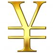 3D Golden Yen Symbol
