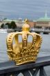 Golden crown on the bridge