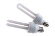 florescent light bulb on white background