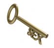key in gold with SEX text 3d made