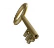 key in gold with FTP text 3d made