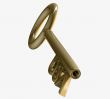 key in gold with USA text 3d made