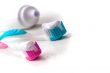 toothpaste and toothbrushes