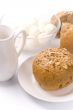 bread, milk and mozzarella
