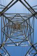Support of overhead power transmission line