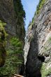 Narrow Liechtenstein canyon in Alps