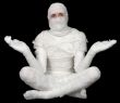 Man in bandaged sit on pose lotus