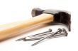Hammer and Nails Isolated