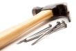 Hammer and Nails Isolated