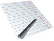 A pen on the sheet of paper