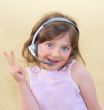 Young girl with headset