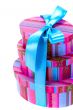 pyramid of colorfull gift boxes