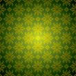 green wallpaper tile gold