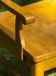 Old wood chair on grass, detail