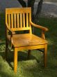 Old wood chair on grass