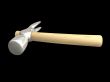 Hammer in metal and wood isolated - 3d made