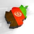 3d flag map of afghanistan
