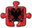 albanian button flag puzzle shape