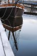 Ships Bow Reflected in Water.