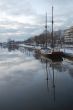 Sailing Boat and Reflection in Water.