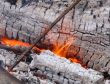 burning logs