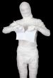 Mummy tear in pieces sheet of paper