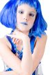 Intrested blue girl