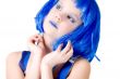 Blue girl with attitude