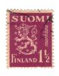 Old stamp from Finland with Lion