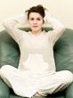 young woman in white