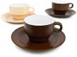 brown and beige coffee cups