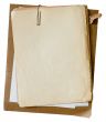 Old papers with paperclip