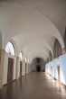white monastery corridor