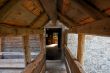 Wooden gallery in old farmer`s house