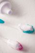 toothpaste and toothbrushes