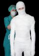 Man in bandage and nurse