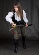 The girl - pirate with a sabre in hands