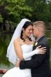 Bride and groom outside