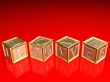 3d love golden blockes