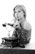 Lovely girl on telephone