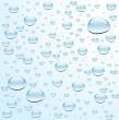 Blue water with bubbles