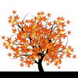 Abstract tree with autumn leaves