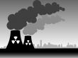 vector illustration of a factory belching out pollution
