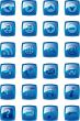 Vector illustration of glossy multimedia icon set