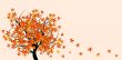 Abstract tree with autumn leaves
