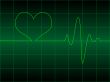Heart cardiogram with heart on it