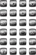 Vector illustration of glossy multimedia icon set