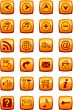 Vector illustration of glossy multimedia icon set