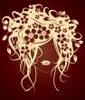 Beautiful girl with flowers in hair