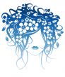 Beautiful girl with flowers in hair